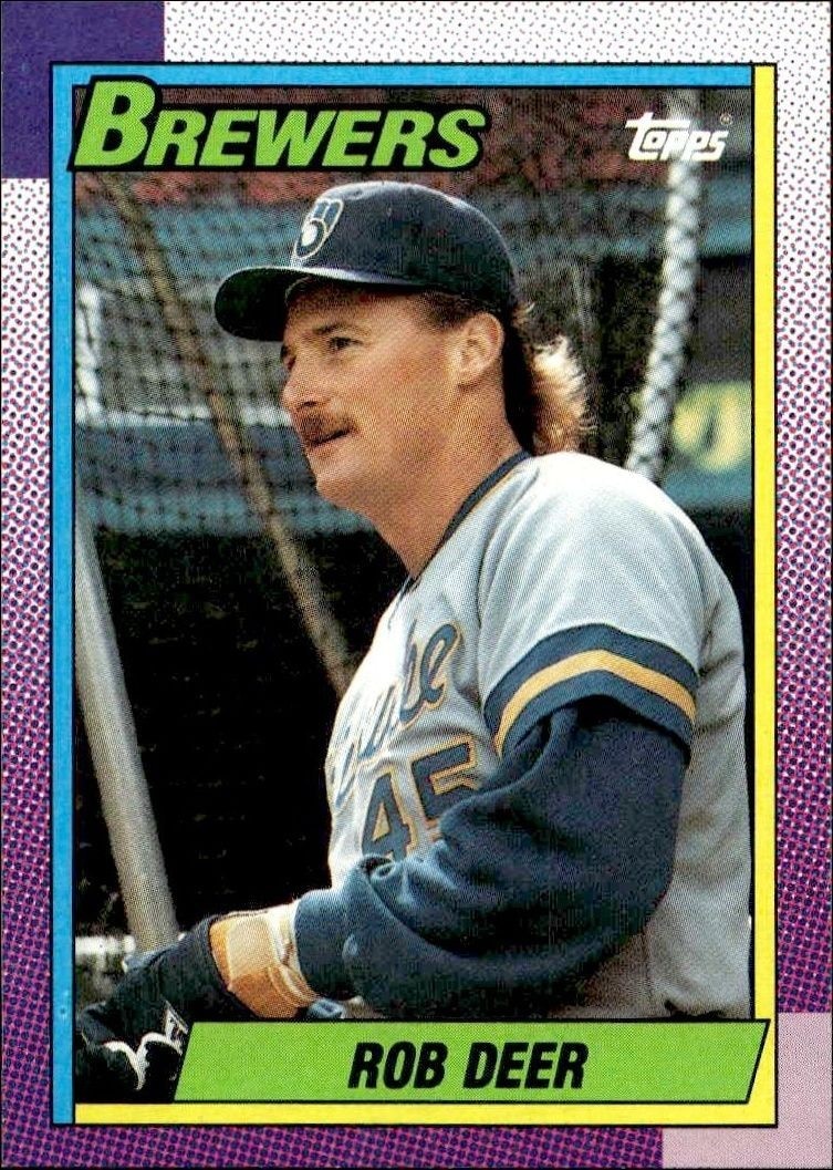 1990 Topps Rob Deer #615 trading card