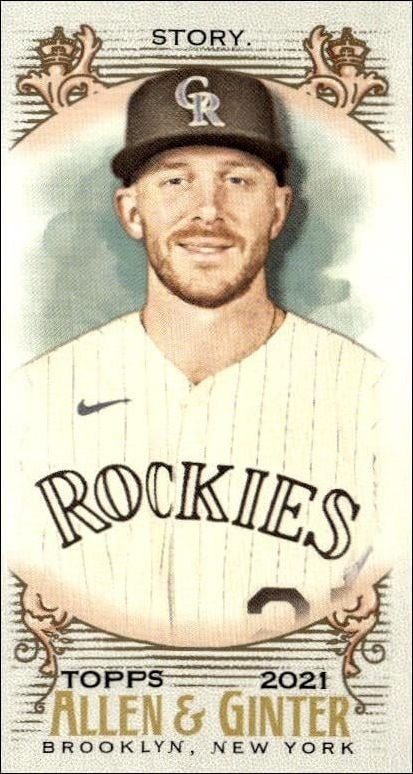 2021 Topps Allen & Ginter Trevor Story #128 trading card