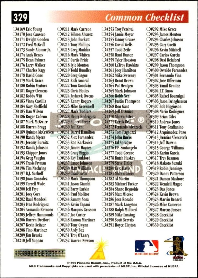 1997 Pinnacle Score Paul Molitor #329 baseball trading card back