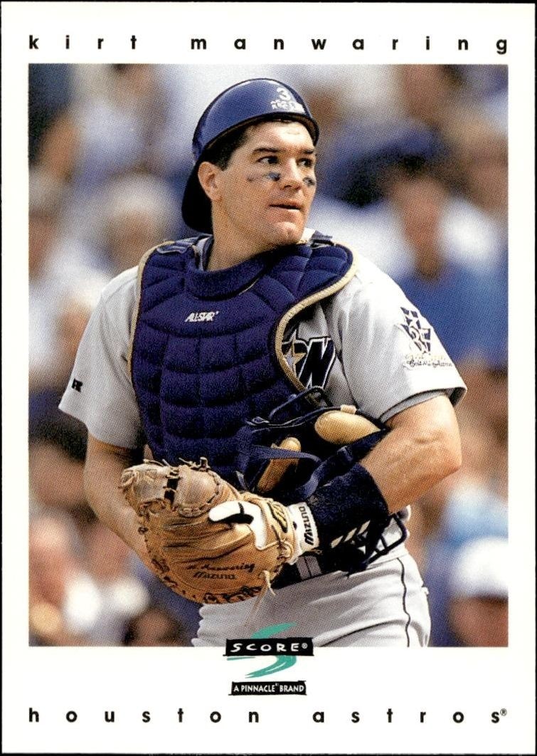 1997 Pinnacle Score Kirt Manwaring #39 trading card