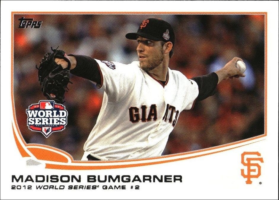 2013 Topps Madison Bumgarner #256 trading card