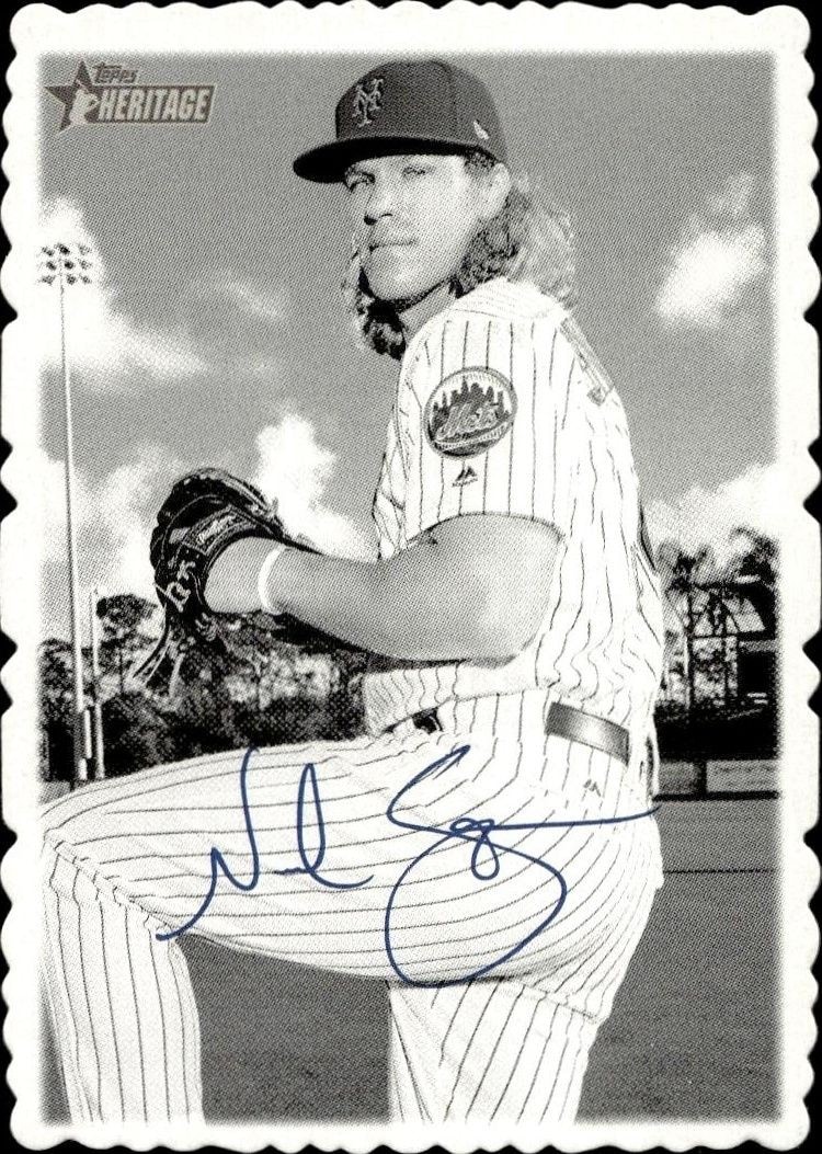 2018 Topps Heritage Noah Syndergaard #10 trading card