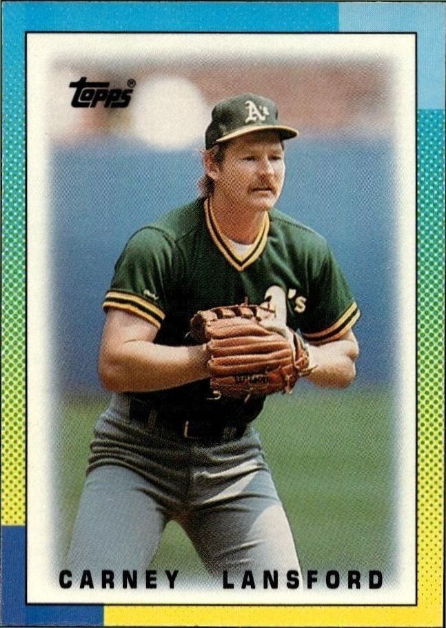 1990 Topps Minis Carney Lansford #29 trading card