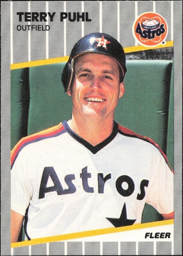 1989 Fleer Terry Puhl #364 trading card