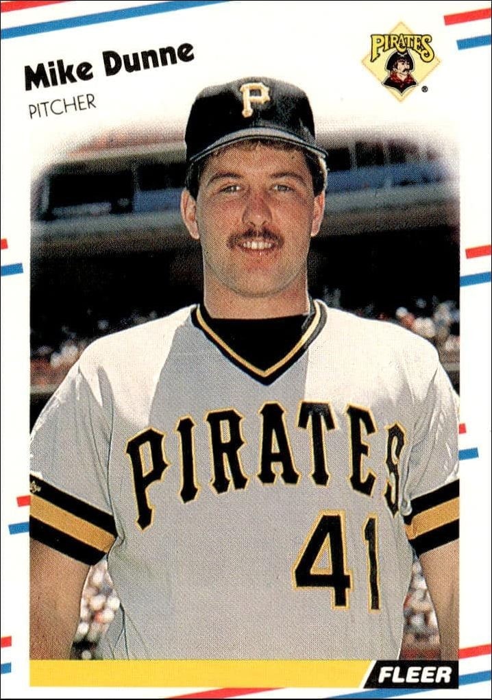 1988 Fleer Mike Dunne #328 trading card