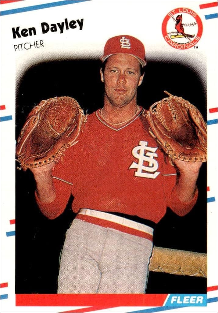 1988 Fleer Ken Dayley #30 trading card