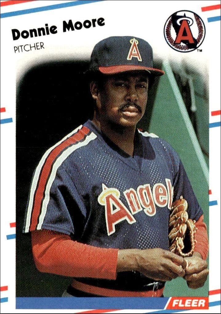 1988 Fleer Donnie Moore #500 trading card