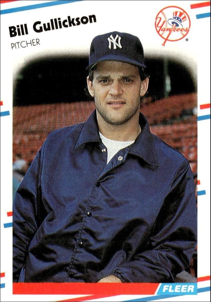 1988 Fleer Bill Gullickson #208 trading card