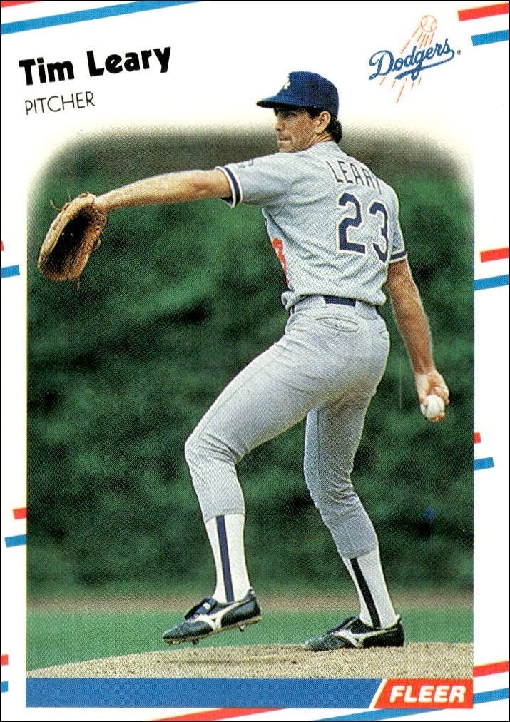 1988 Fleer Tim Leary #521 trading card