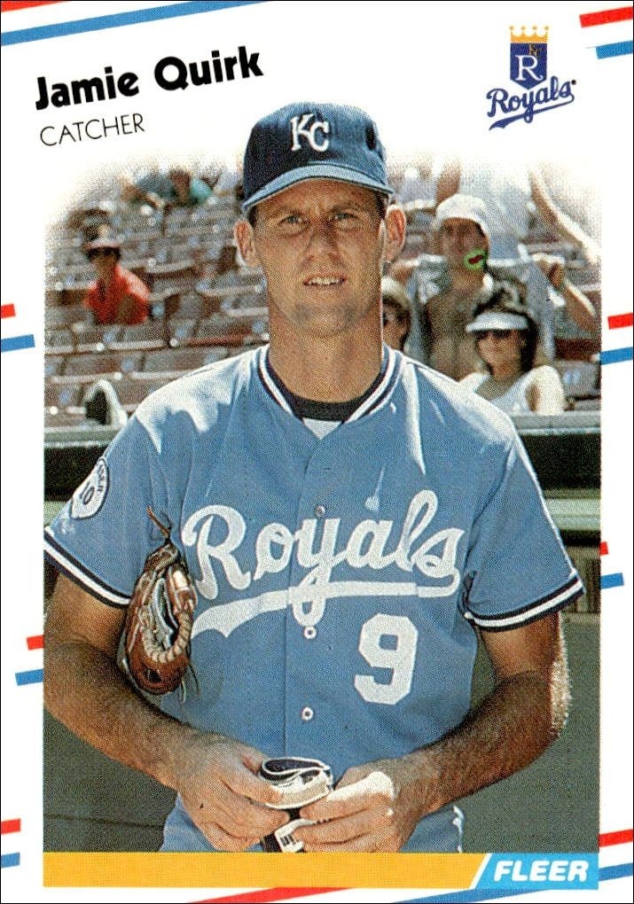 1988 Fleer Jamie Quirk #266 trading card