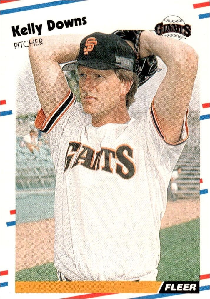 1988 Fleer Kelly Downs #80 trading card
