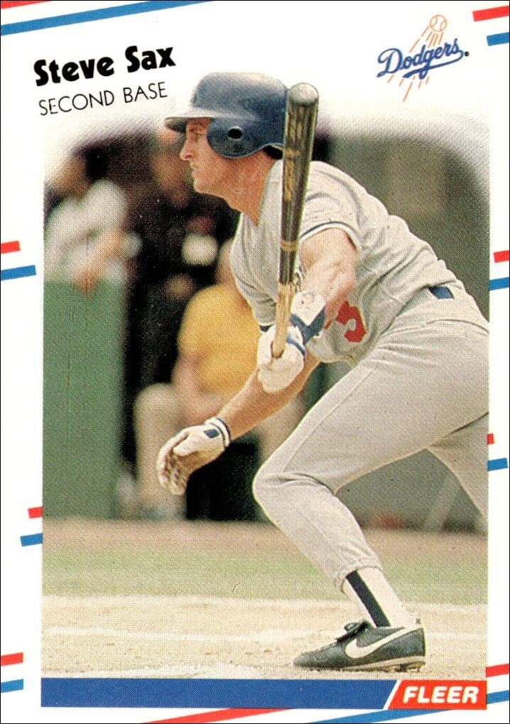 1988 Fleer Steve Sax #523 trading card