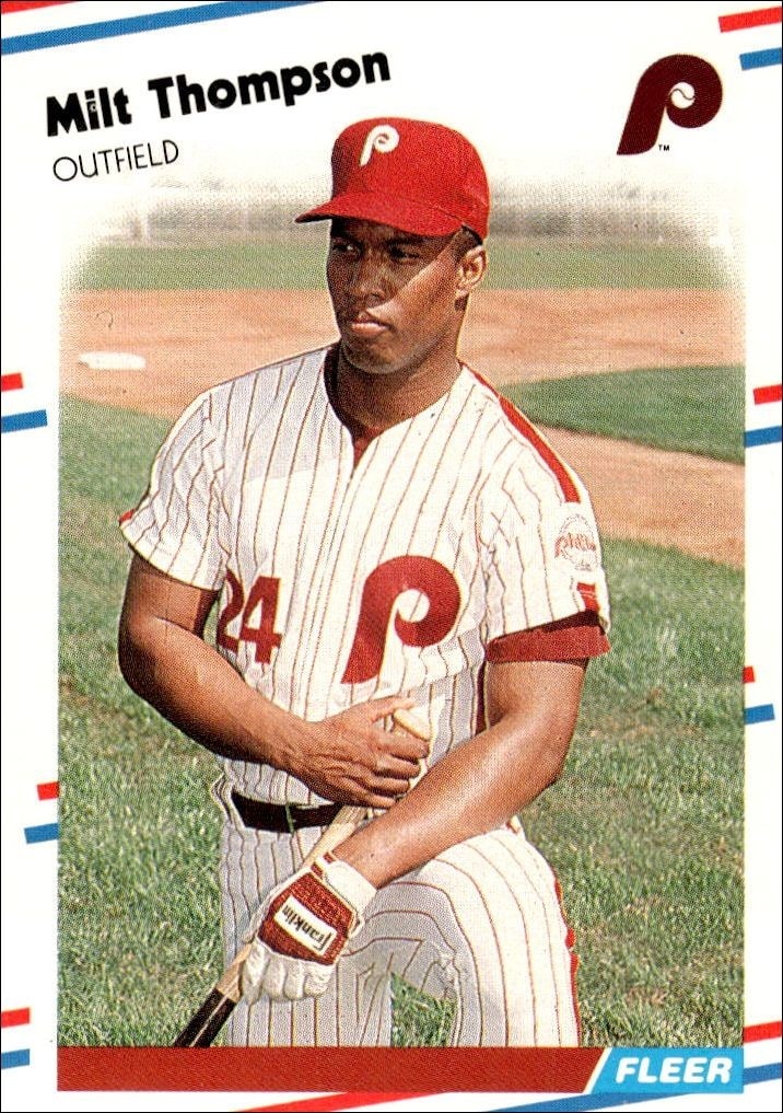 1988 Fleer Milt Thompson #319 trading card