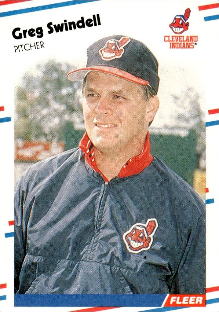 1988 Fleer Greg Swindell #617 trading card