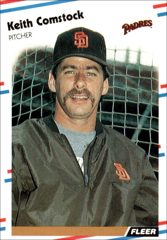 1988 Fleer Keith Comstock #579 trading card