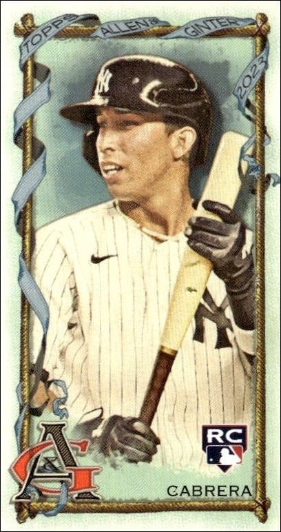 2023 Topps Allen & Ginter Oswaldo Cabrera #146 trading card