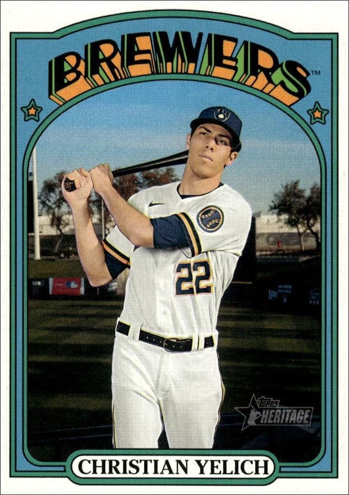 2021 Topps Heritage Christian Yelich #251 trading card