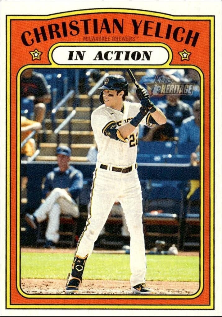 2021 Topps Heritage Christian Yelich #252 trading card