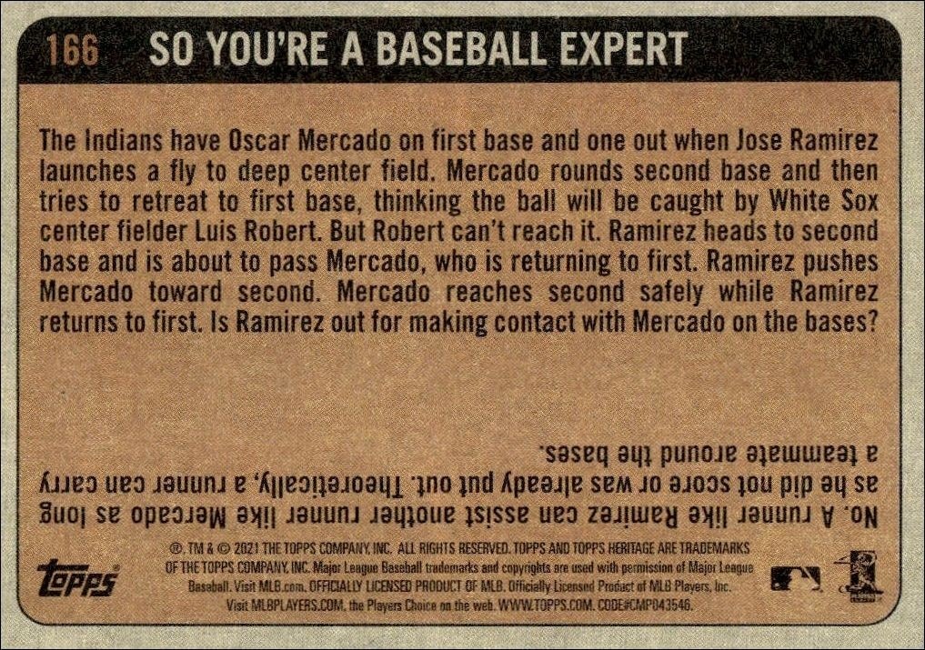 2021 Topps Heritage Jorge Soler #166 baseball trading card back