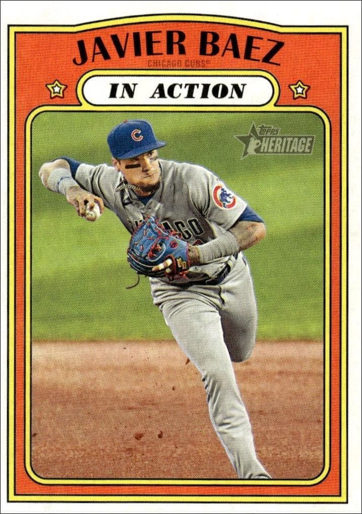 2021 Topps Heritage Javier Baez #52 trading card