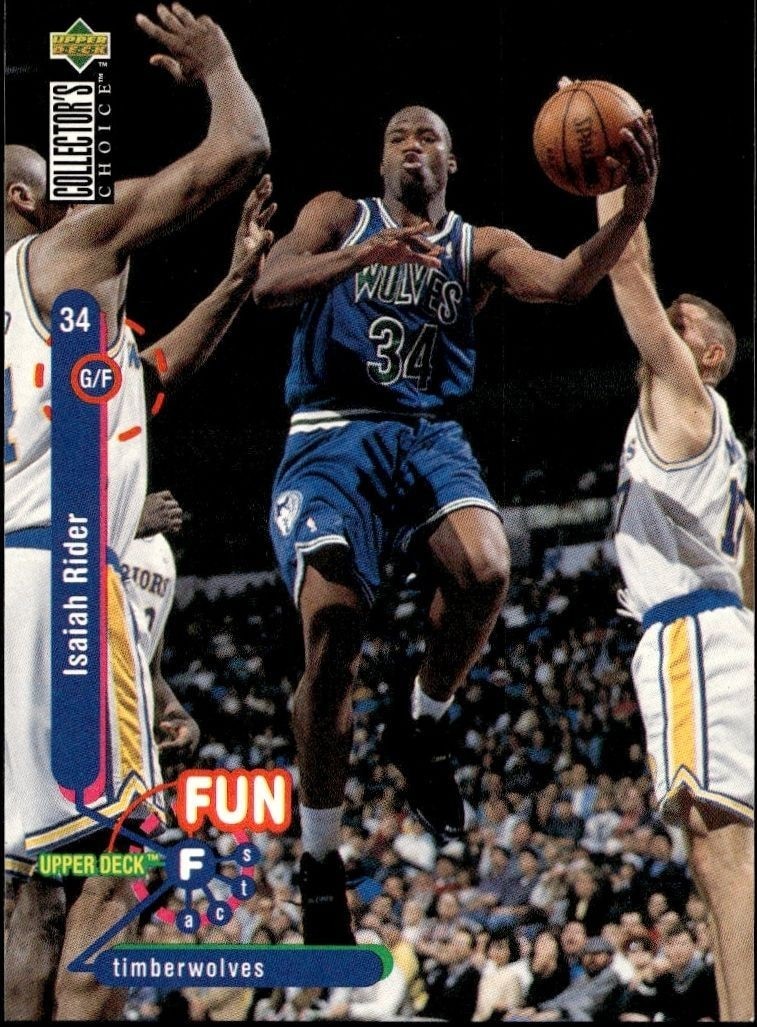 1995-96 Upper-Deck Collector's Choice Isaiah Rider #181 trading card