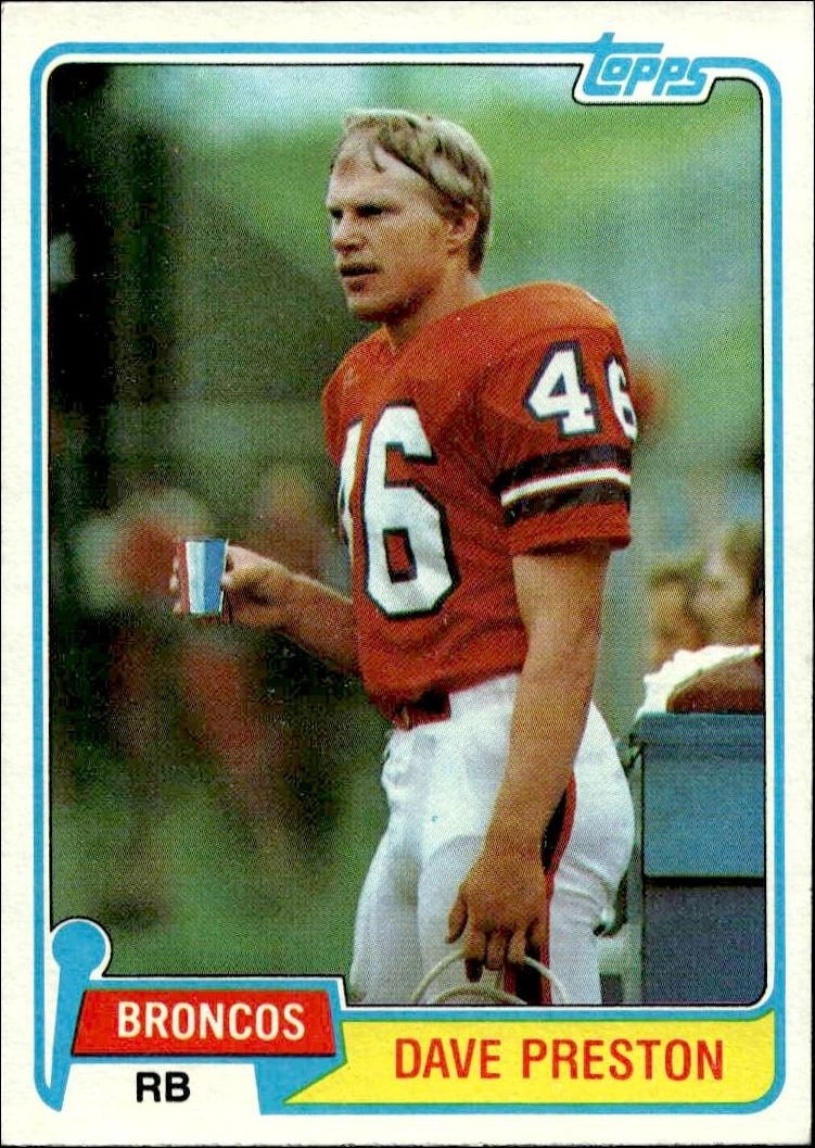 1981 Topps Dave Preston #52 trading card