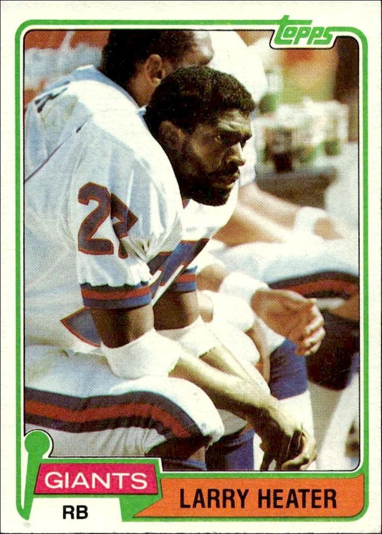 1981 Topps Larry Heater #309 trading card