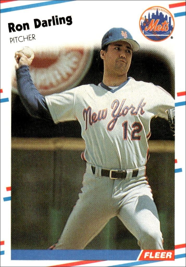 1988 Fleer Ron Darling #132 trading card