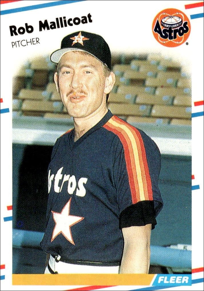 1988 Fleer Rob Mallicoat #452 trading card