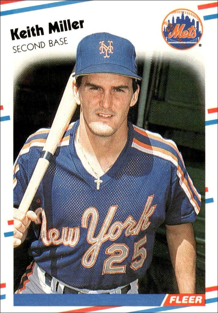 1988 Fleer Keith Miller #144 trading card