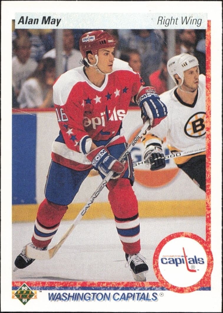 1990-91 Upper-Deck Alan May #240 trading card