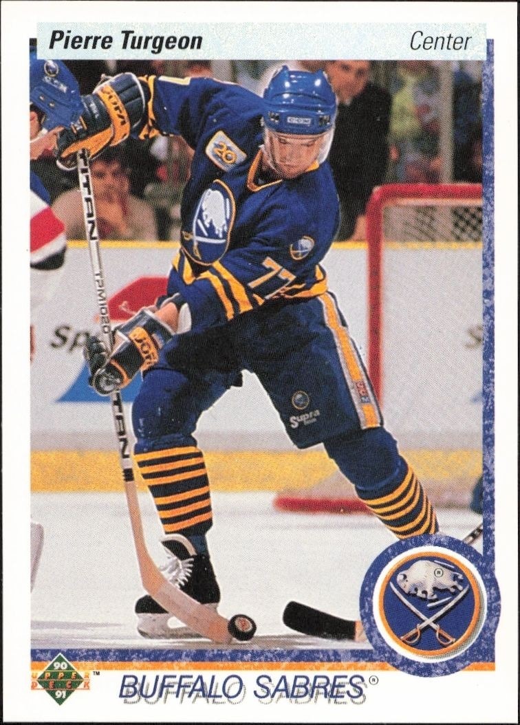 1990-91 Upper-Deck Pierre Turgeon #43 trading card