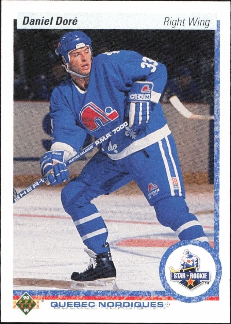 1990-91 Upper-Deck Daniel Dore #255 trading card