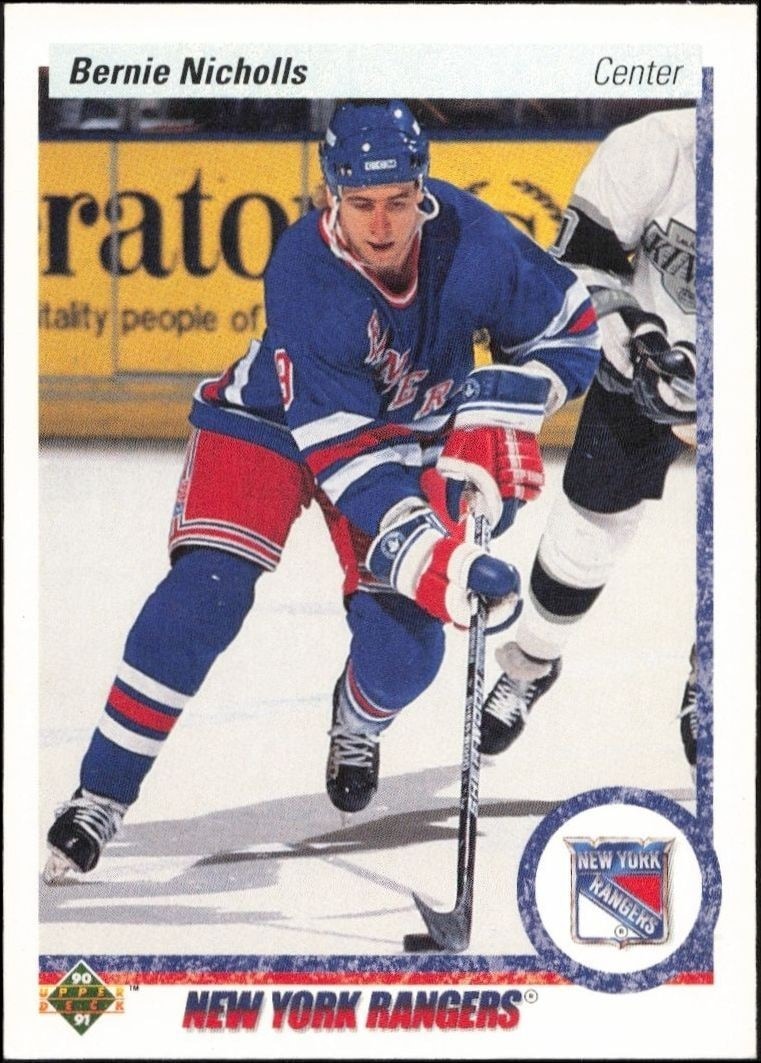 1990-91 Upper-Deck Bernie Nicholls #34 trading card