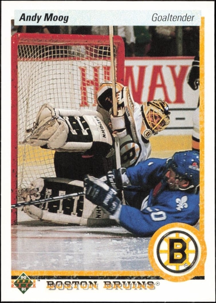 1990-91 Upper-Deck Andy Moog #232 trading card