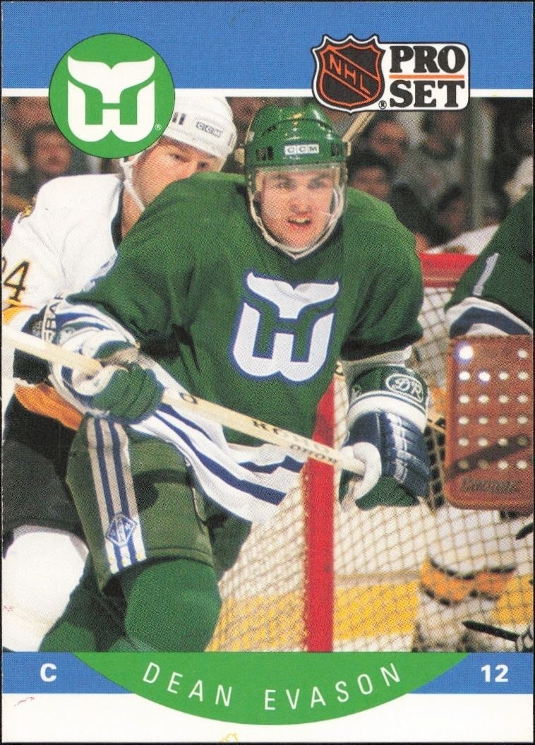 1990-91 Pro-Set Dean Evason #103 trading card