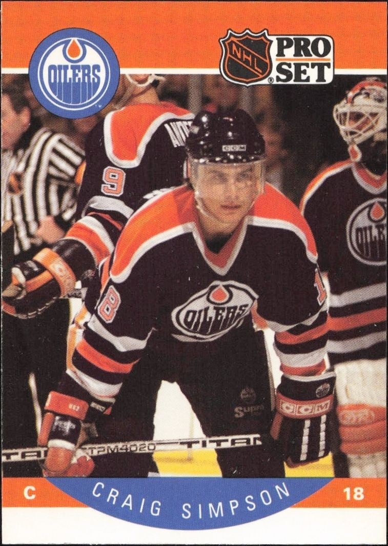 1990-91 Pro-Set Craig Simpson #95 trading card