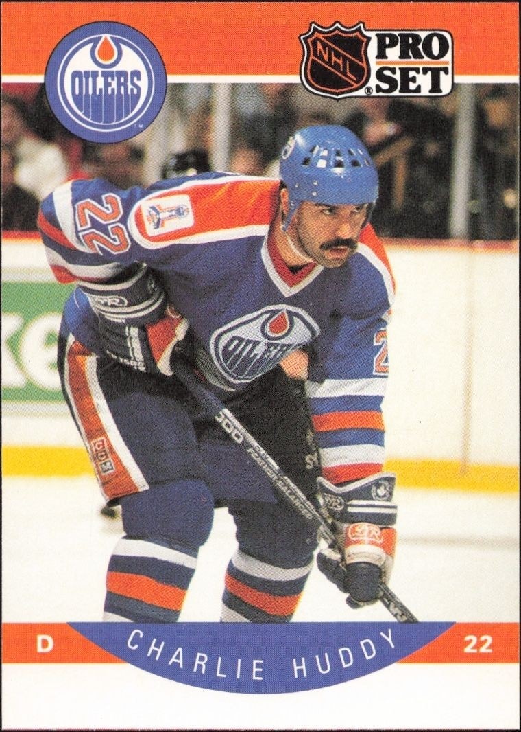 1990-91 Pro-Set Charlie Huddy #85 trading card