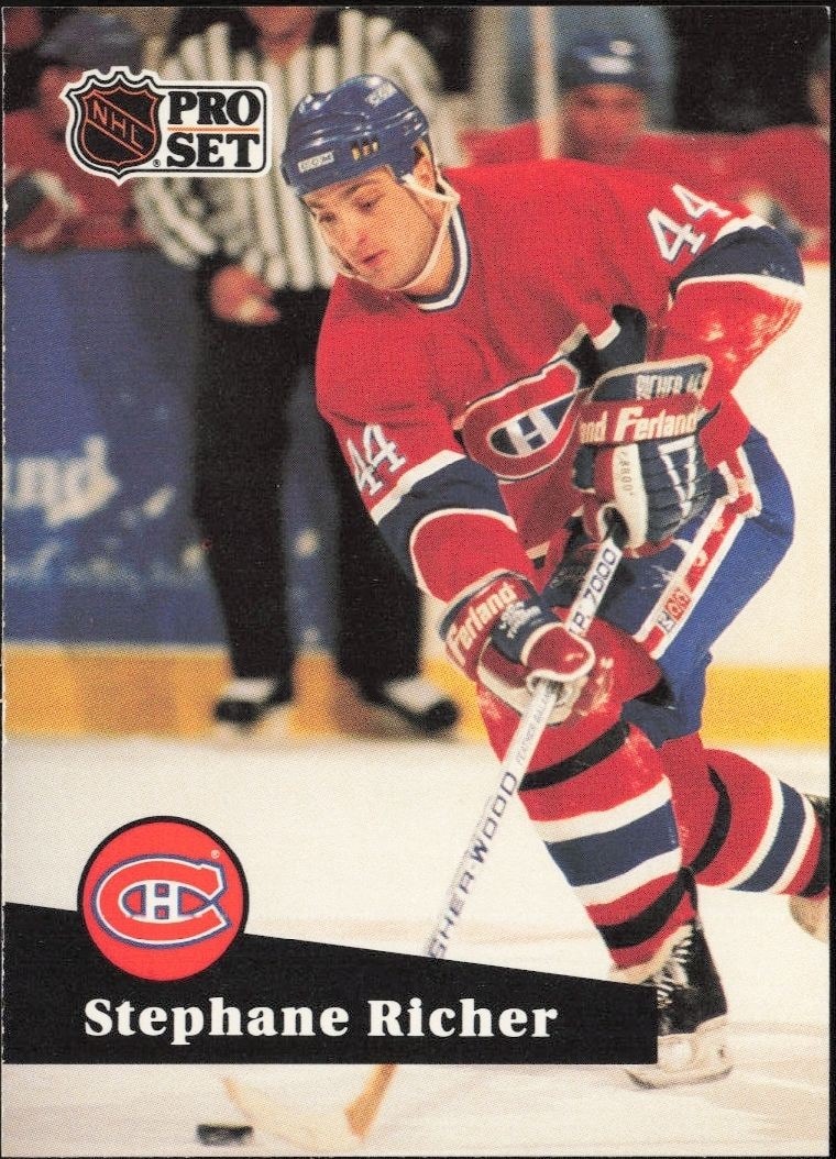 1991-92 Pro-Set Series 1 Stephane Richer #122 trading card