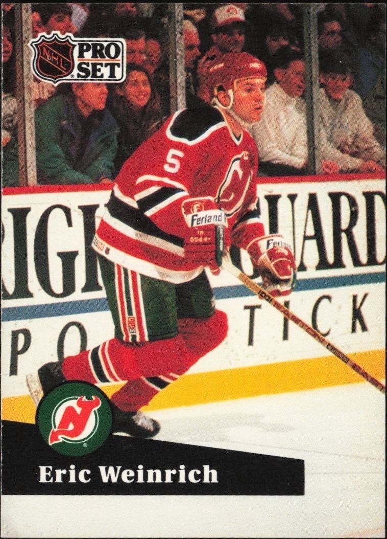 1991-92 Pro-Set Series 1 Eric Weinrich #133 trading card