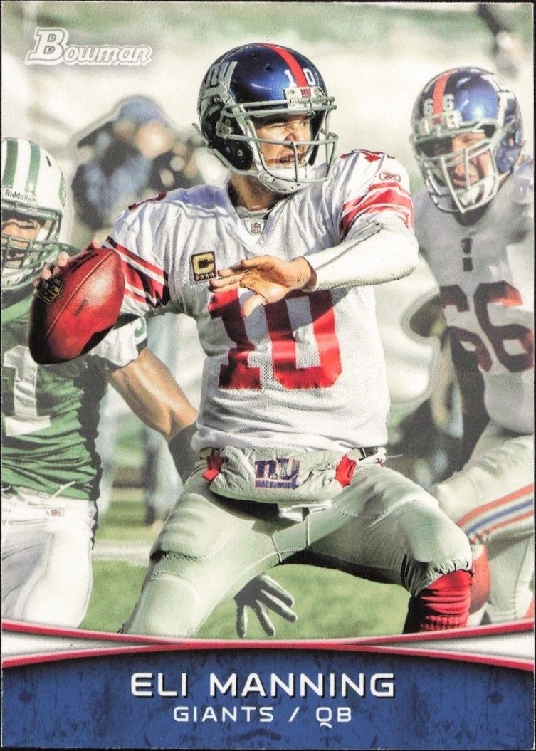 2012 Bowman Eli Manning #8 trading card