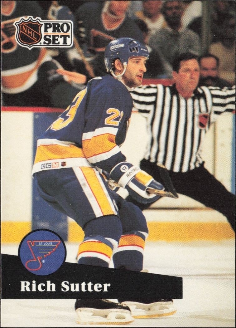 1991-92 Pro-Set Series 1 Rich Sutter #217 trading card