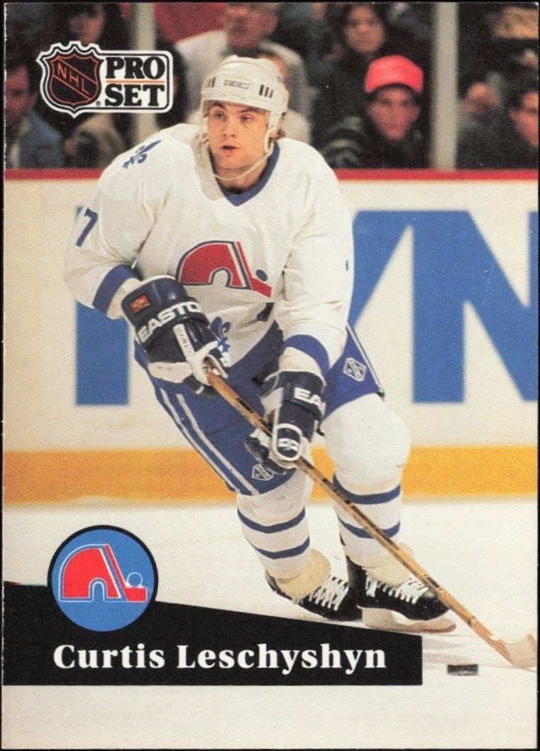 1991-92 Pro-Set Series 1 Curtis Leschyshyn #198 trading card