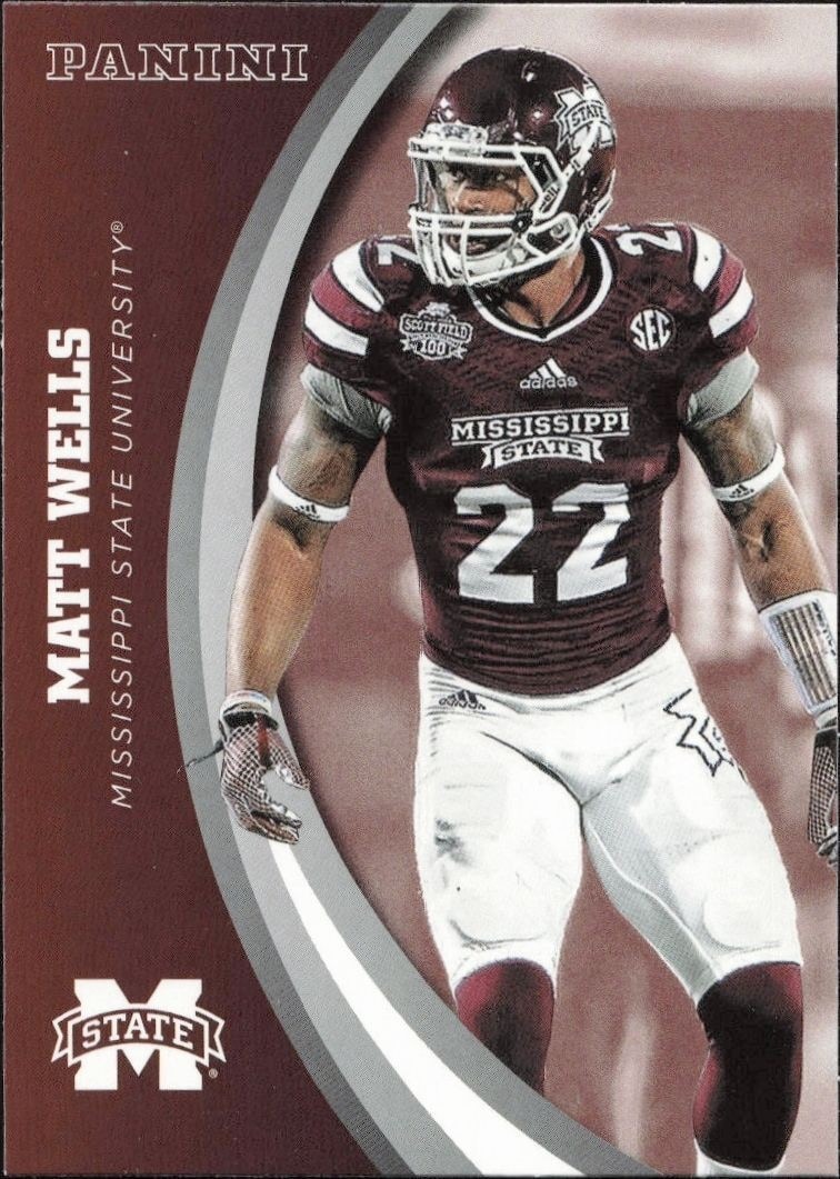 2016 Panini Mississippi State Matt Wells #25 trading card