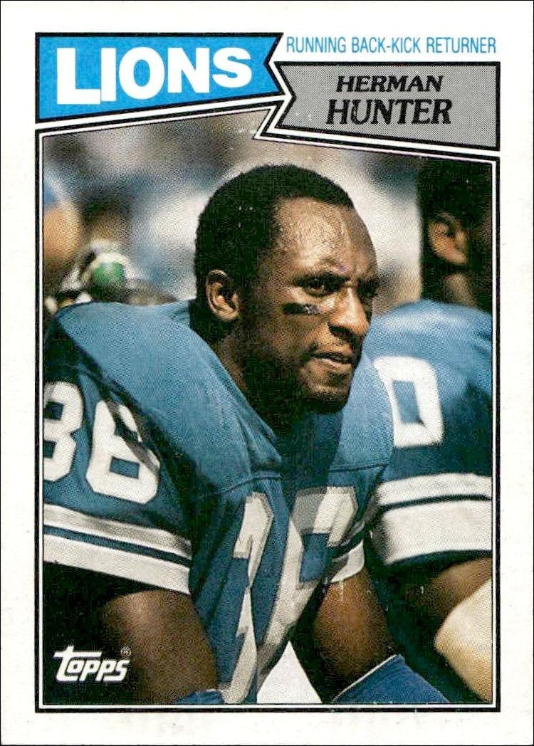 1987 Topps Herman Hunter #325 trading card