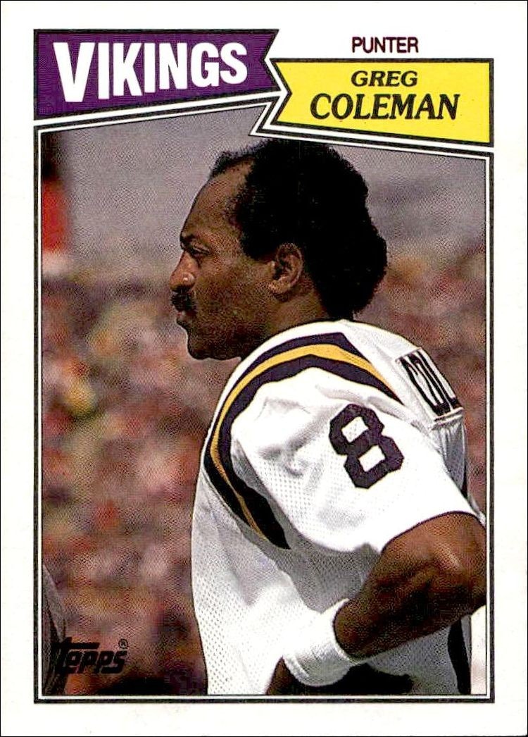 1987 Topps Greg Coleman #206 trading card