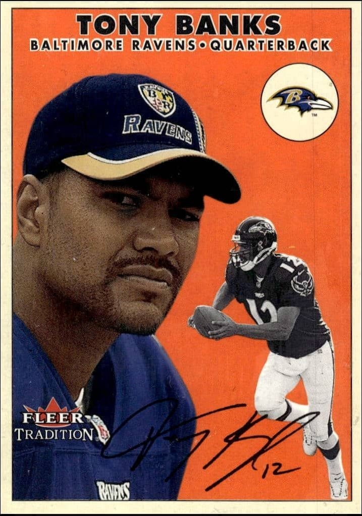 2000 Fleer Tradition Glossy Tony Banks #301 trading card