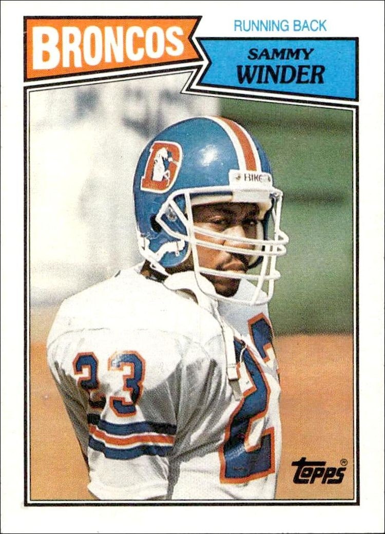 1987 Topps Sammy Winder #33 trading card