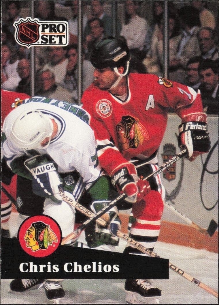 1991-92 Pro-Set Series 1 Chris Chelios #48 trading card