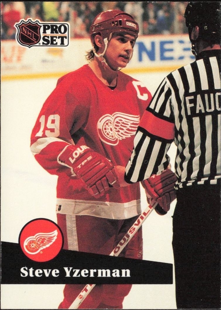 1991-92 Pro-Set Series 1 Steve Yzerman #62 trading card